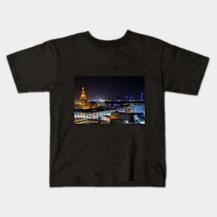 Doha, Qatar at Night Kids T-Shirt